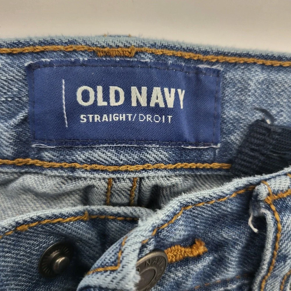 Old Navy Kids Boys Straight‎ Fit Light Wash Denim Jeans Size 8R